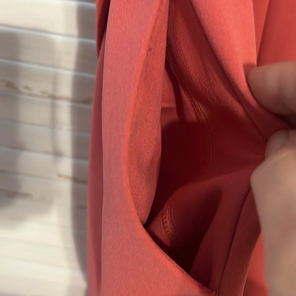 Elegant Terracotta Sleeveless Dress Size 2 - Picture 7 of 11